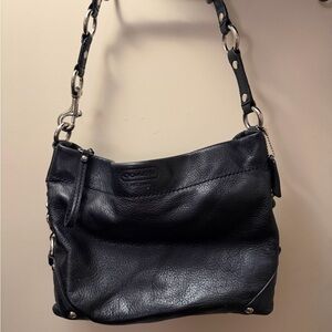 Coach Black Leather Shoulder Bag